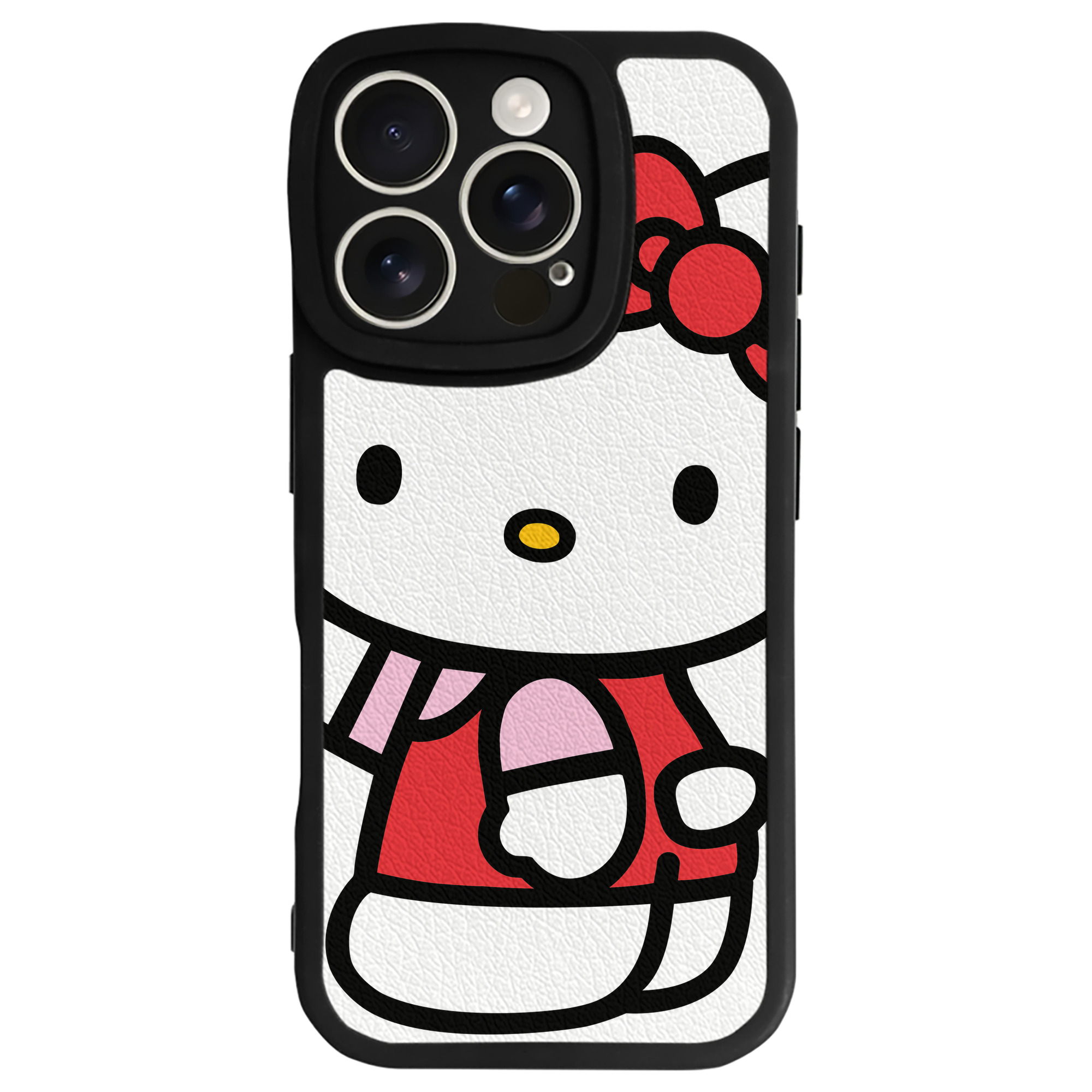 （画像用） Hello Kitty ハローキティ 【iPhone 16シリーズ対応】シリコンスマホケース（レザー調） 材質：シリコン